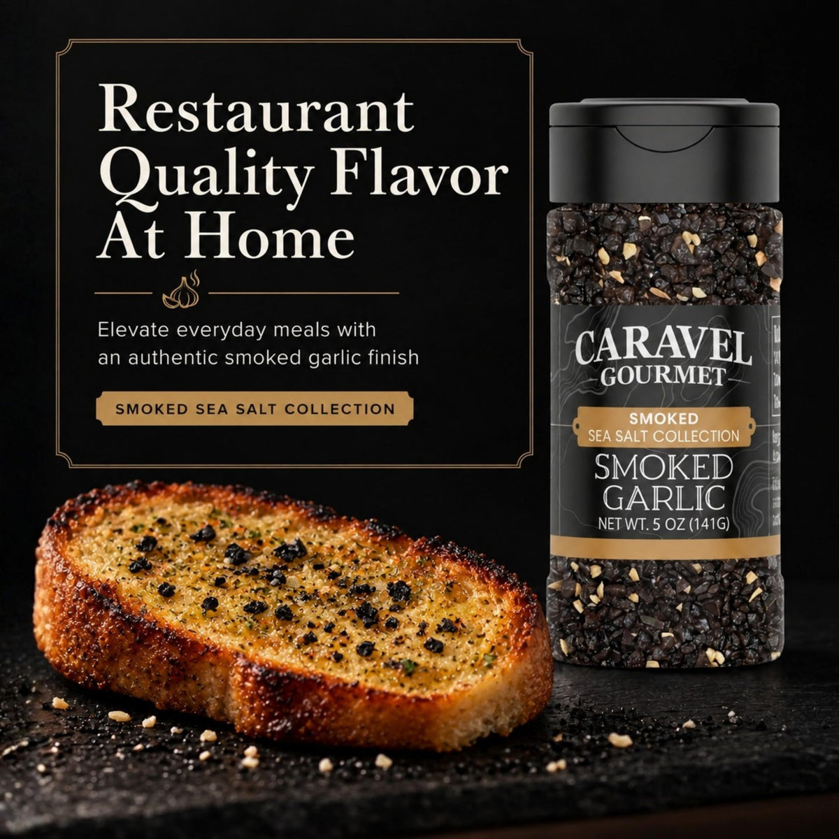 Smoked Garlic Sea Salt - Shaker - Case Pack - 8 units, product detail image 5