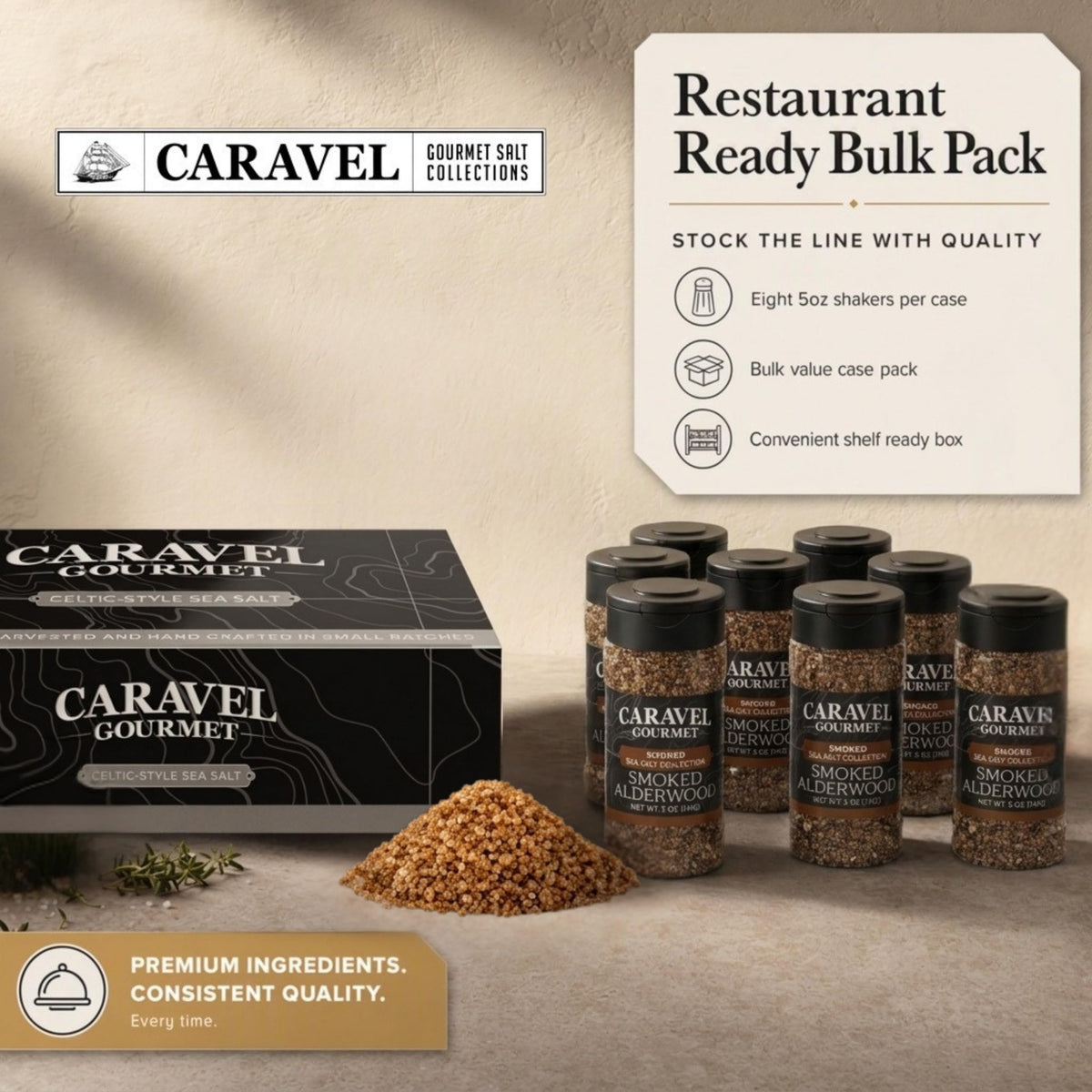 Smoked Alderwood Sea Salt - Shaker - Case Pack - 8 units, product detail image 2