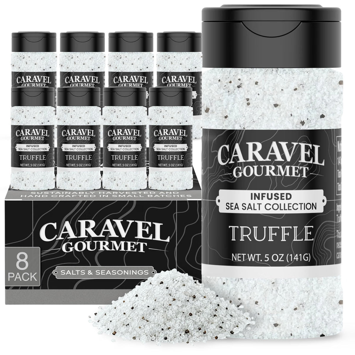 Truffle Sea Salt shakers, case of 8