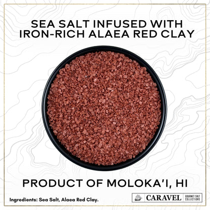 Hawaiian Sea Salt Shaker Gift Set - Alaea Red, Bamboo Jade & Black Lava (3-Pack)