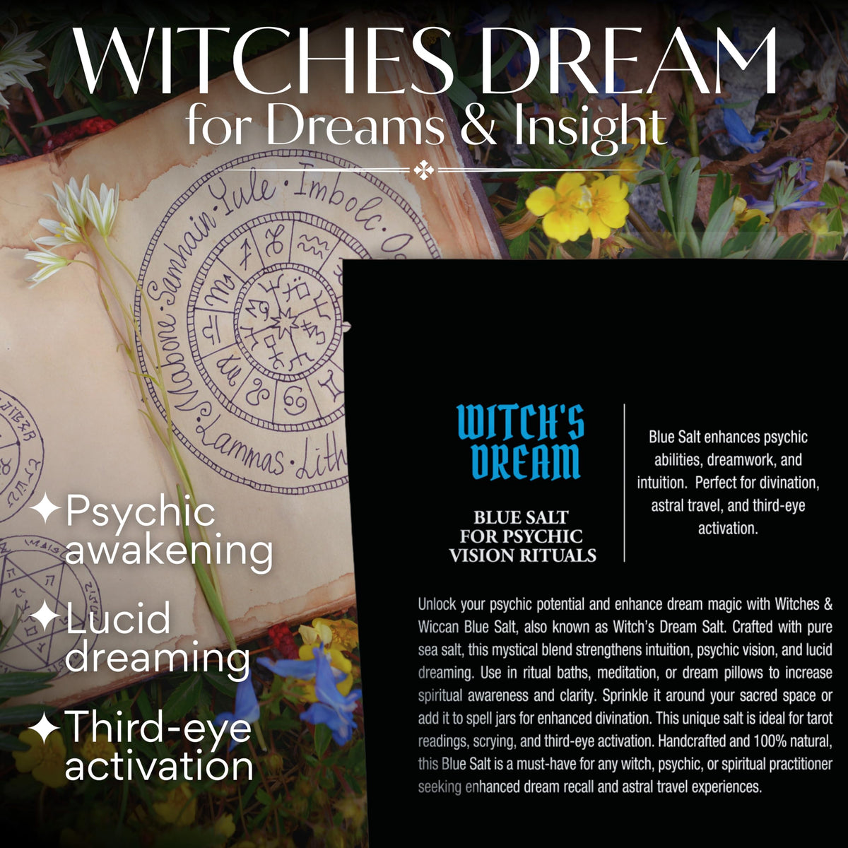 Blue Divination Ritual Salt 14 oz Pouch