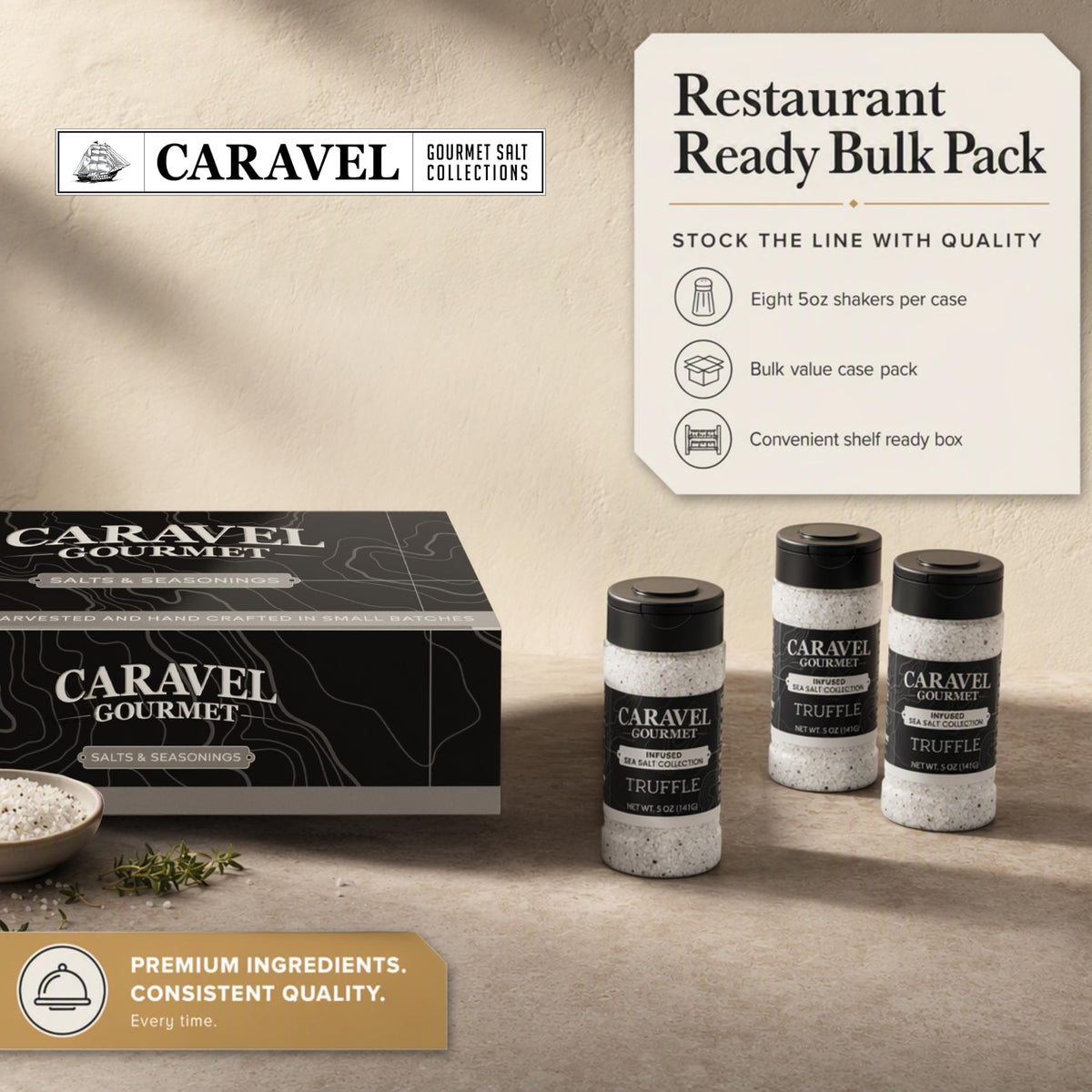 Truffle Sea Salt - Shaker - Case Pack - 8 units, product detail image 2