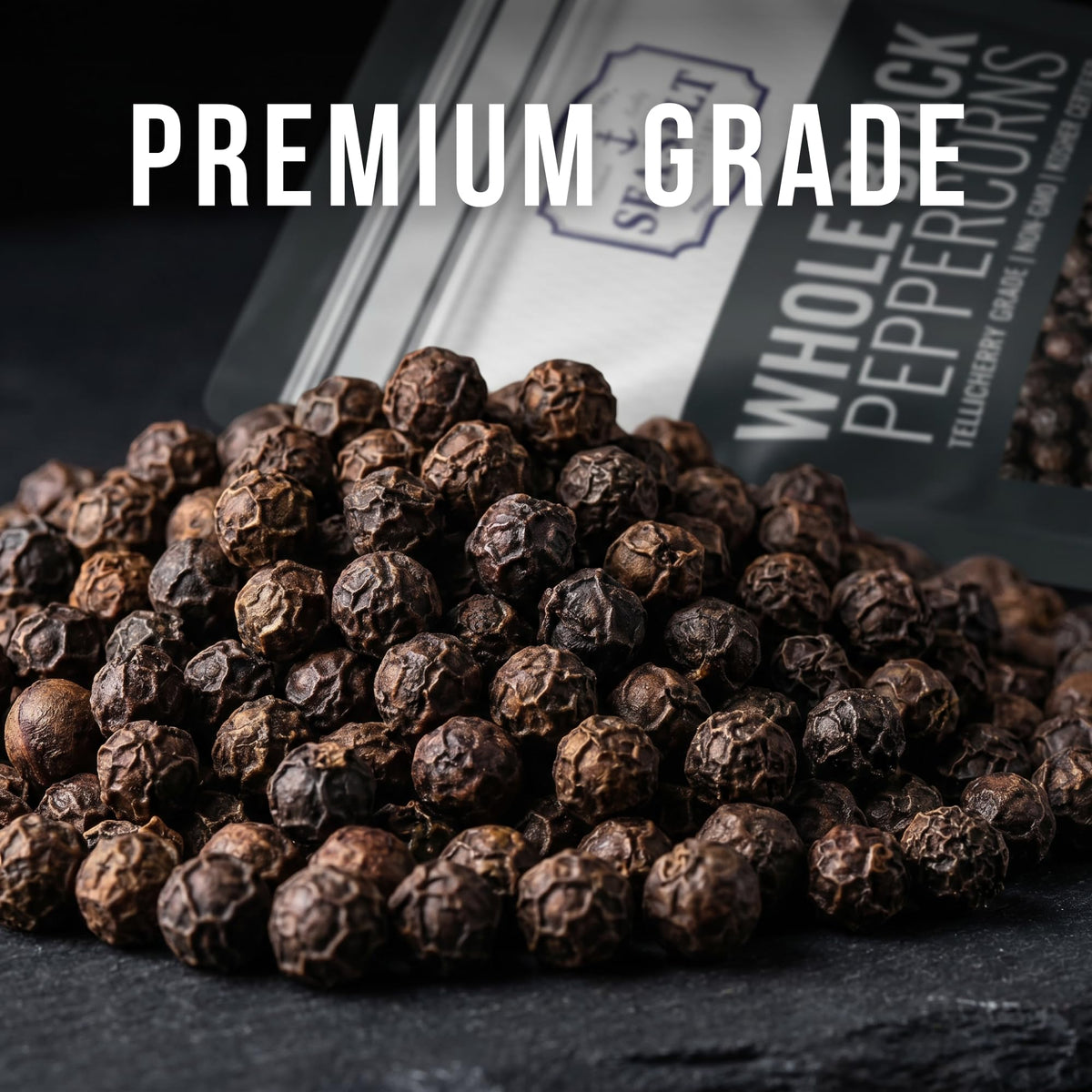 Whole Black Peppercorns - Grinder Refill