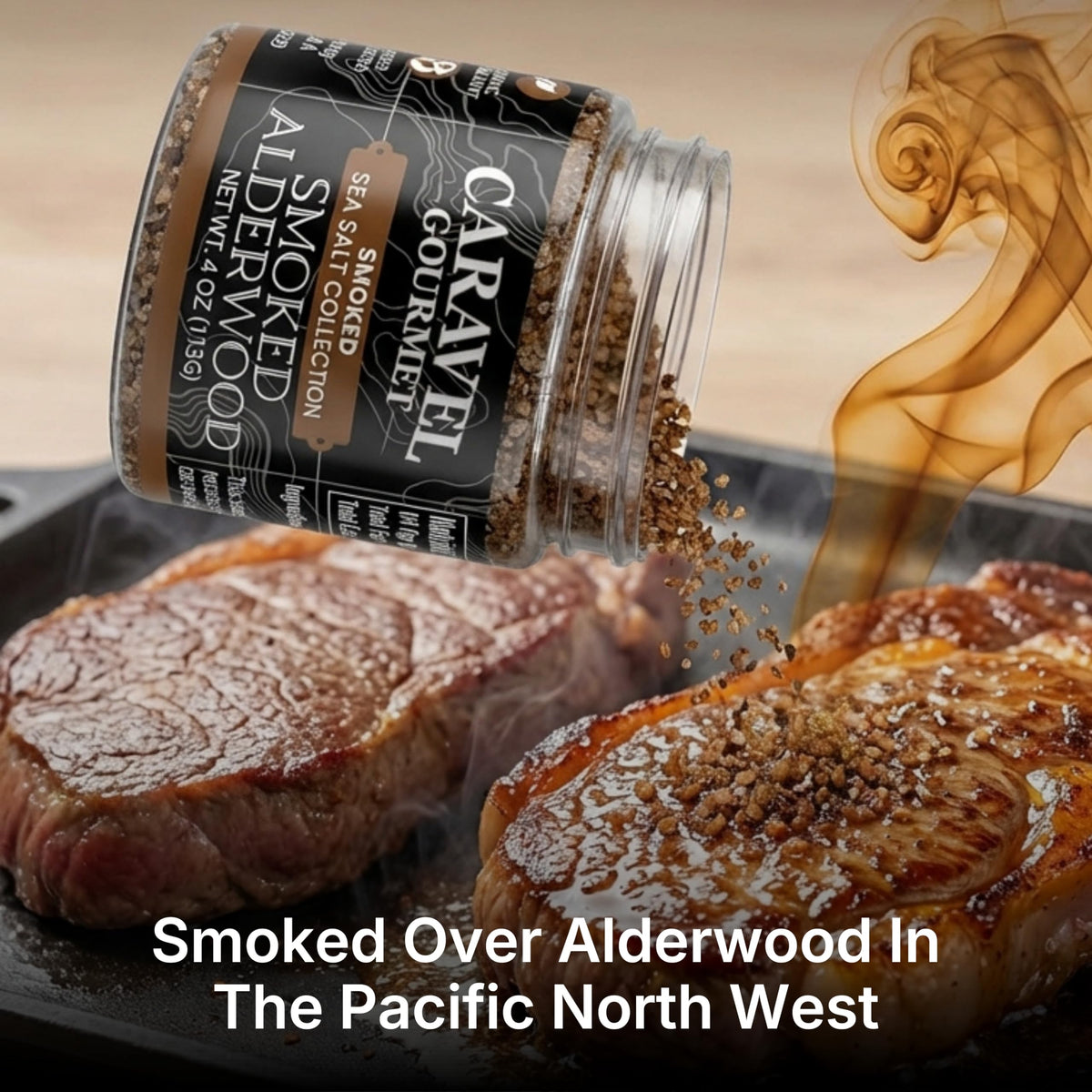 Smoked Alderwood Sea Salt - 4 oz Chef Jar