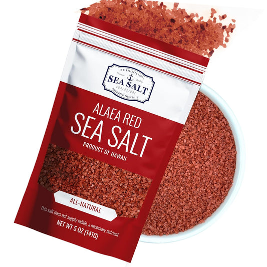 Alaea Red Sea Salt 5 oz Pouch, package front view