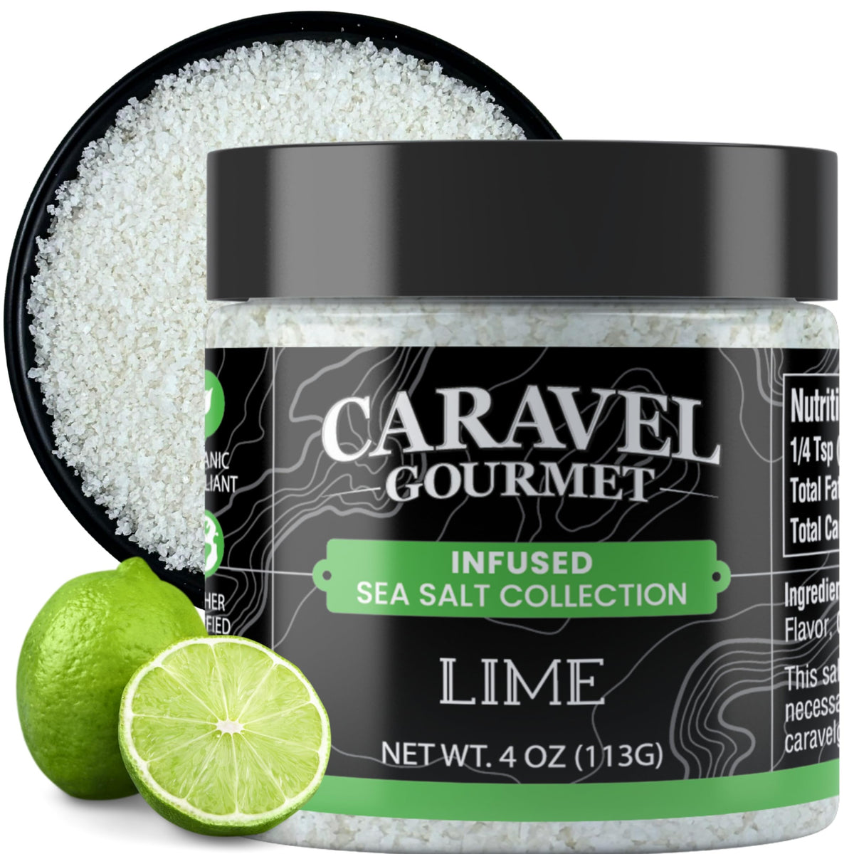 Lime Sea Salt - 4 oz Chef Jar