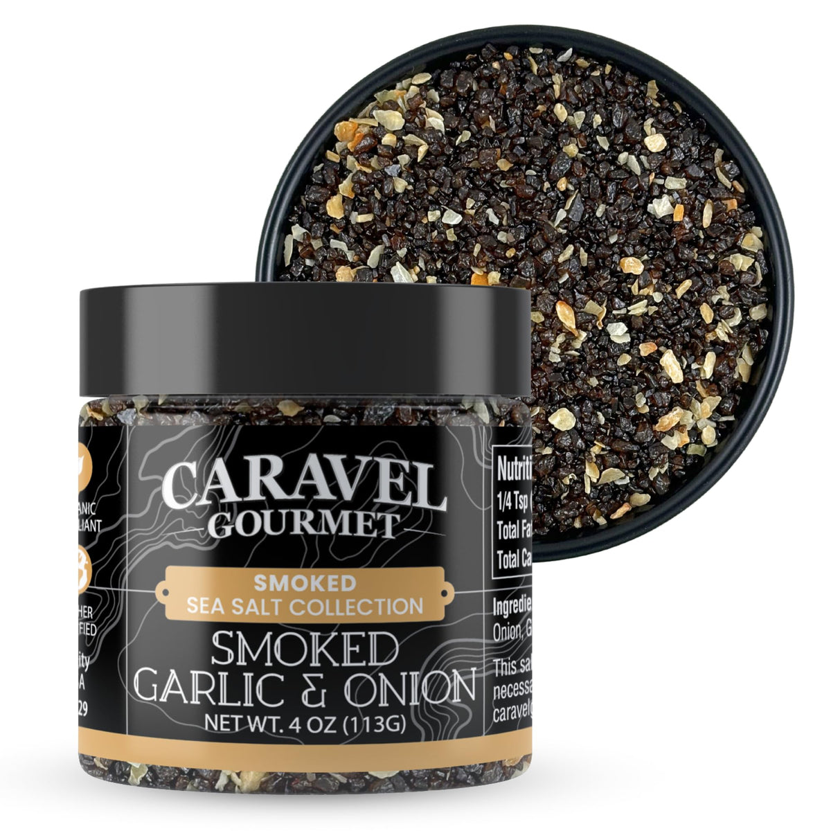 Smoked Garlic & Onion Sea Salt - 4 oz Chef Jar