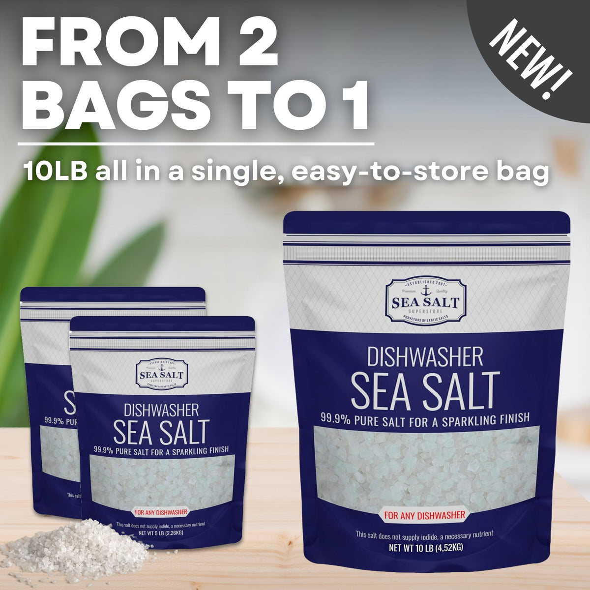 Dishwasher Salt - 10 lb Pouch, product detail image 5