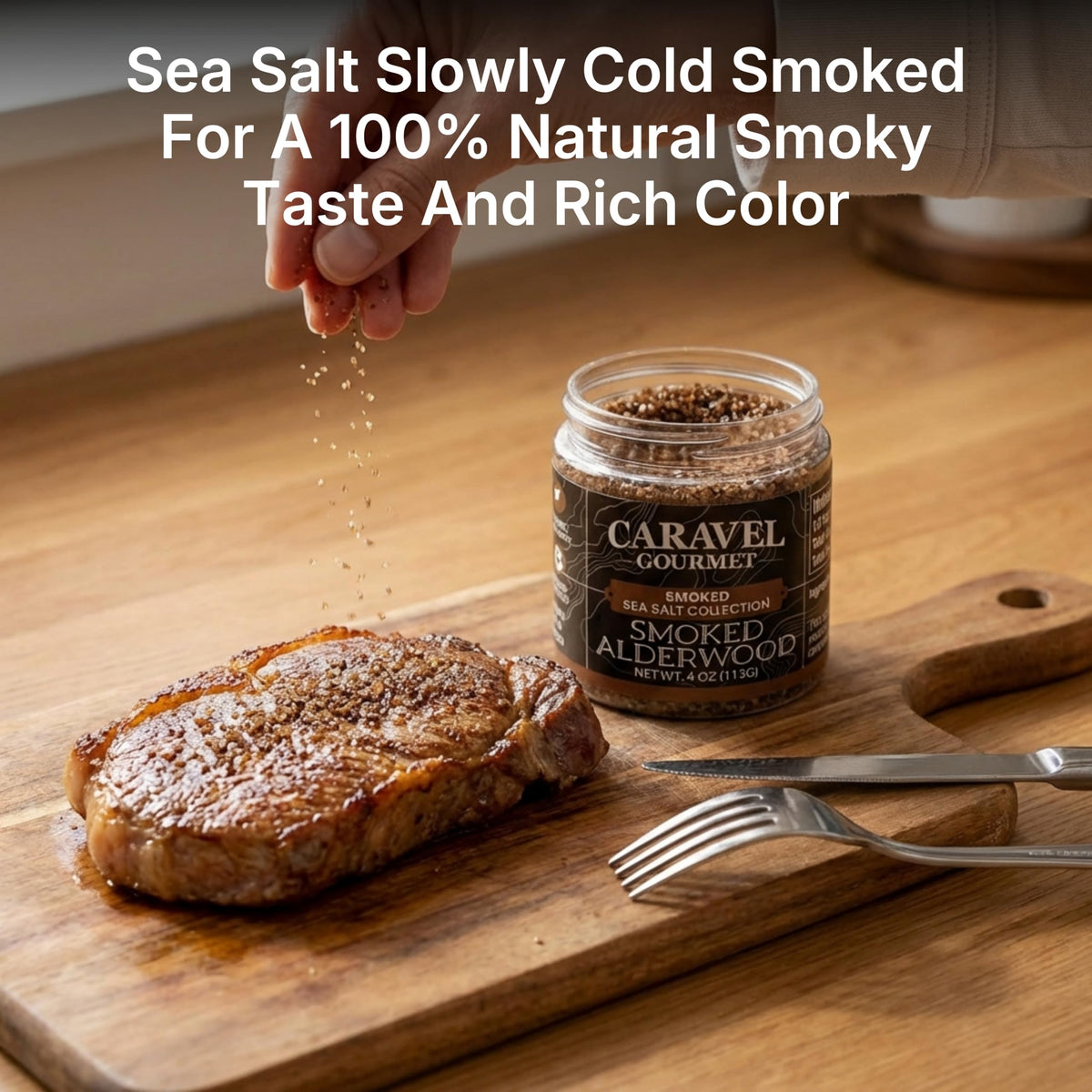 Smoked Alderwood Sea Salt - 4 oz Chef Jar