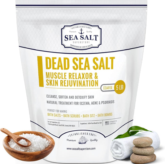 Dead Sea Salt, Fine - 5 lb Bag, package front view