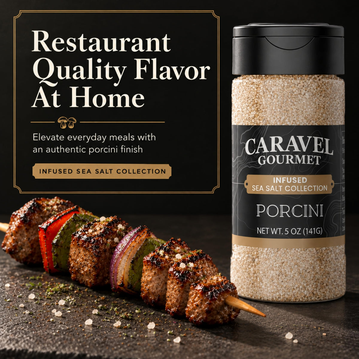 Porcini Sea Salt - Shaker - Case Pack - 8 units, product detail image 5