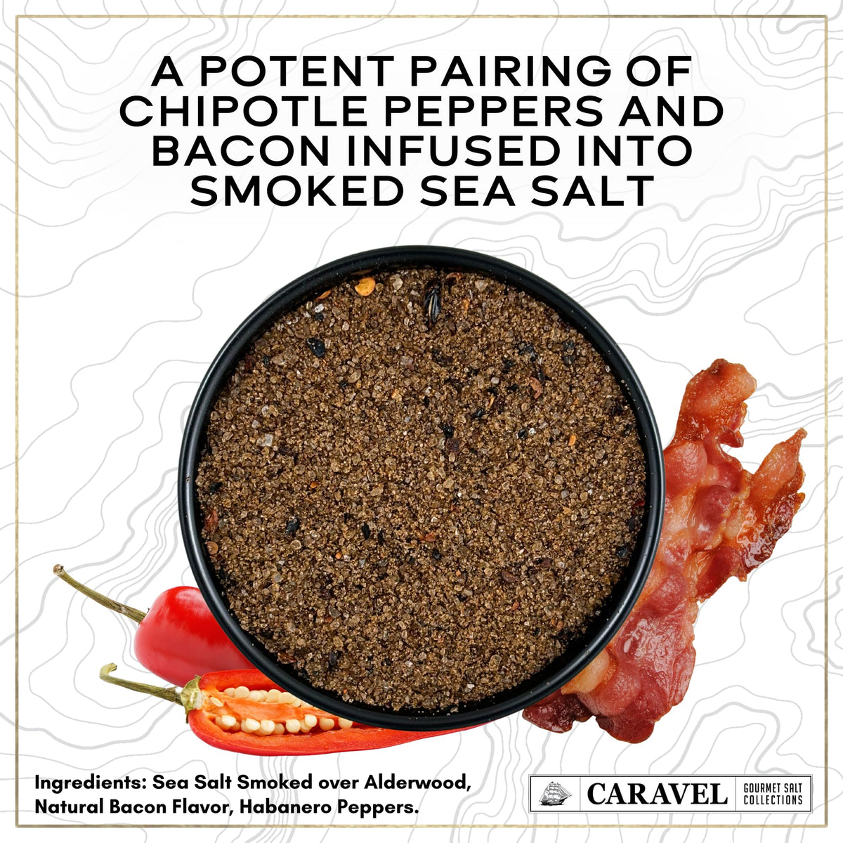 Smoked Bacon Chipotle Sea Salt - 4 oz Chef Jar