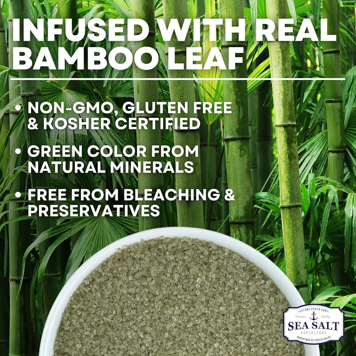Bamboo Jade Sea Salt - 14 oz Pouch, product detail image 3