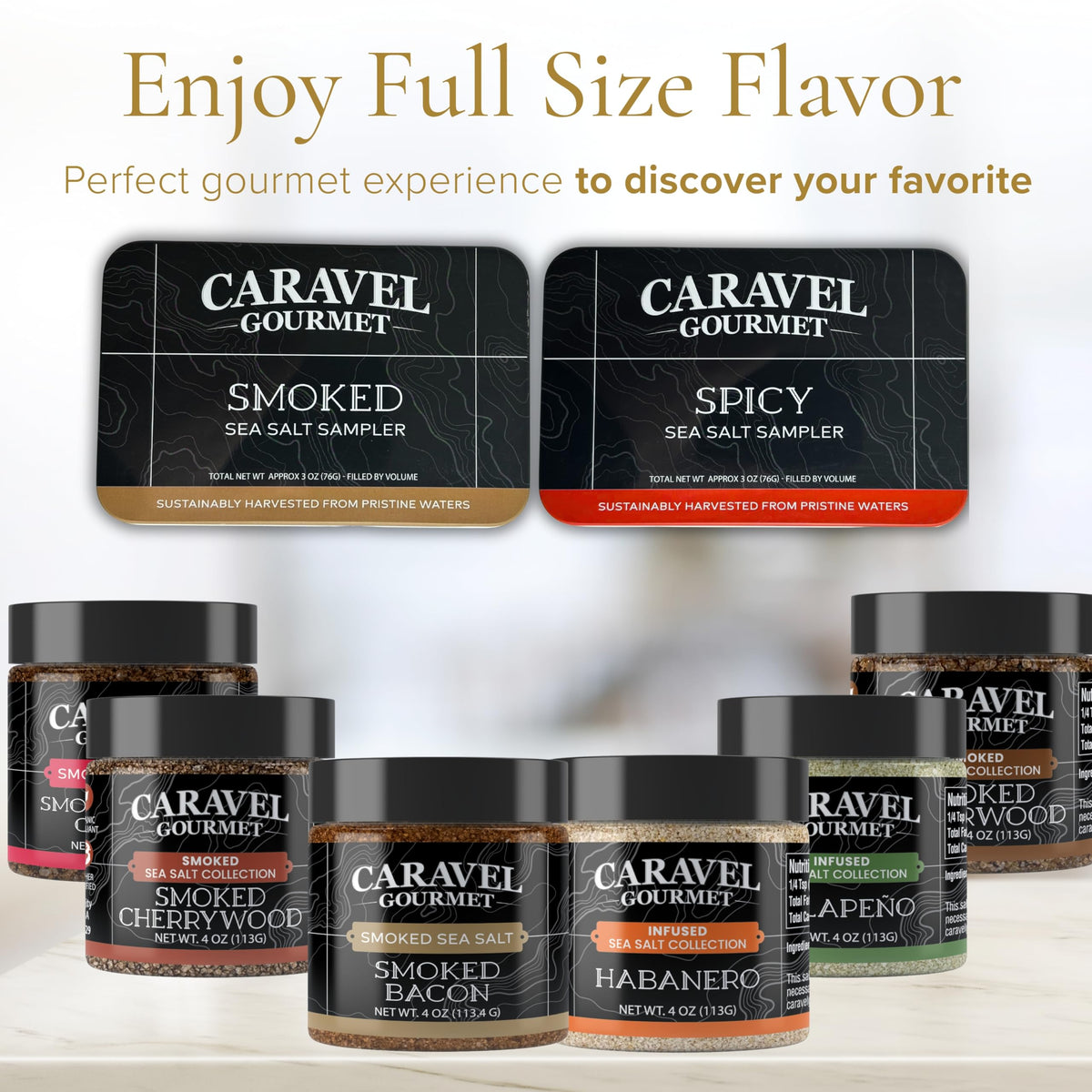 Smoked & Spicy Sea Salt Sampler - 12 Flavors