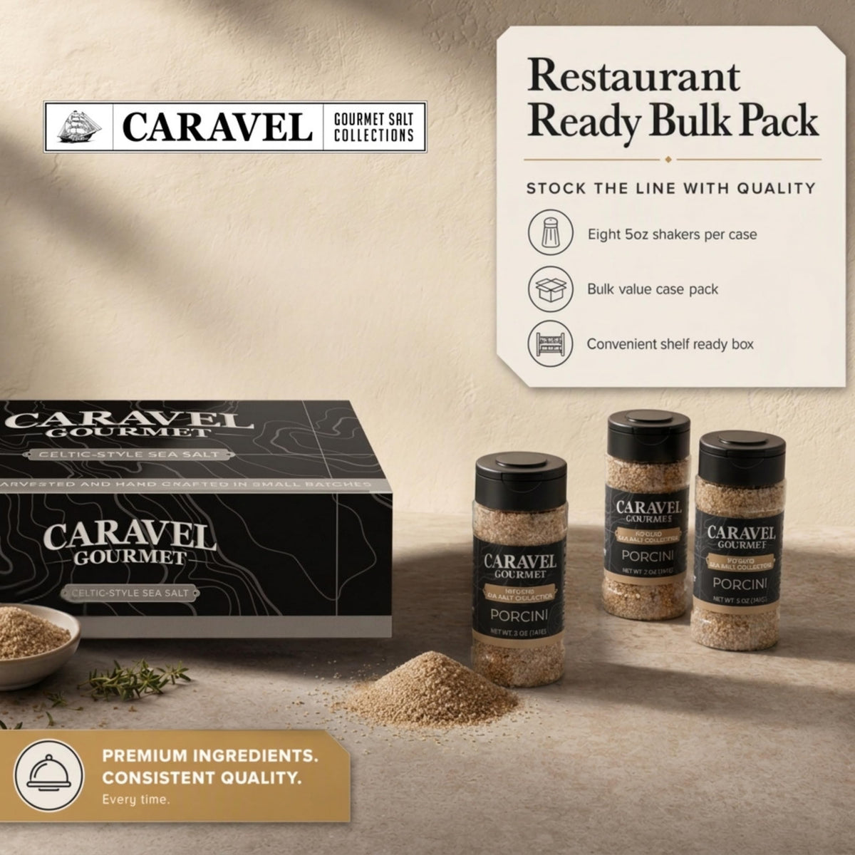 Porcini Sea Salt - Shaker - Case Pack - 8 units, product detail image 2