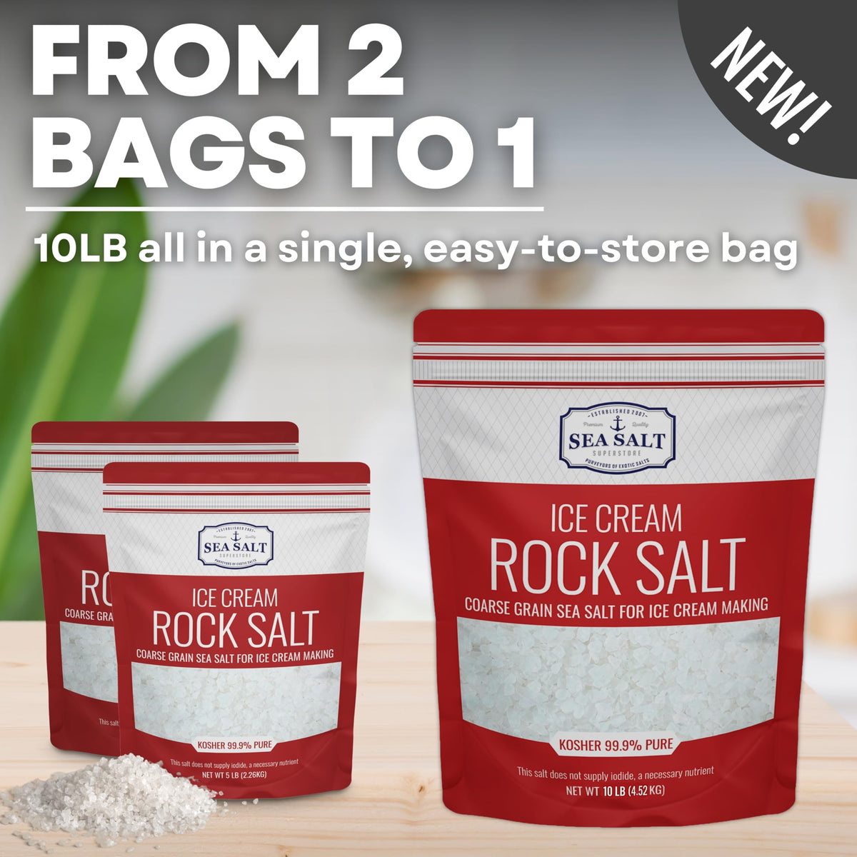 Ice Cream Rock Salt 10 lb Pouch, product detail image 5