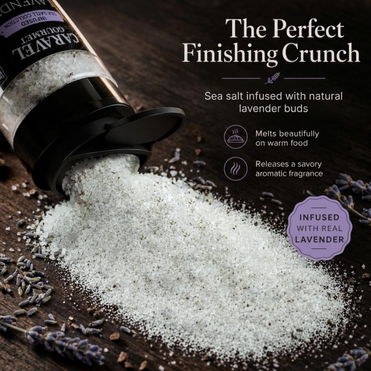 Lavender Sea Salt - Shaker - Case Pack - 8 units, product detail image 3