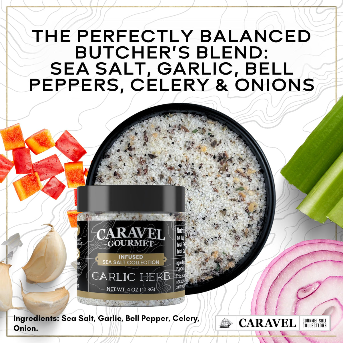 Garlic Sea Salt Gift Set - Garlic Herb & Smoked Garlic (2-Pack)