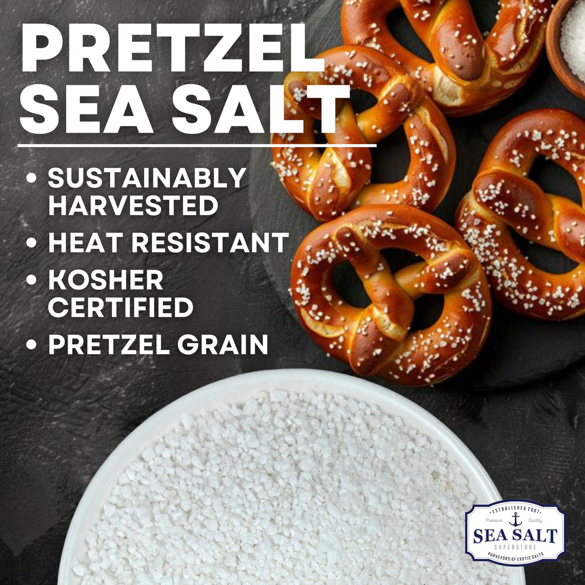 Pretzel Sea Salt - 16 oz Shaker, product detail image 2