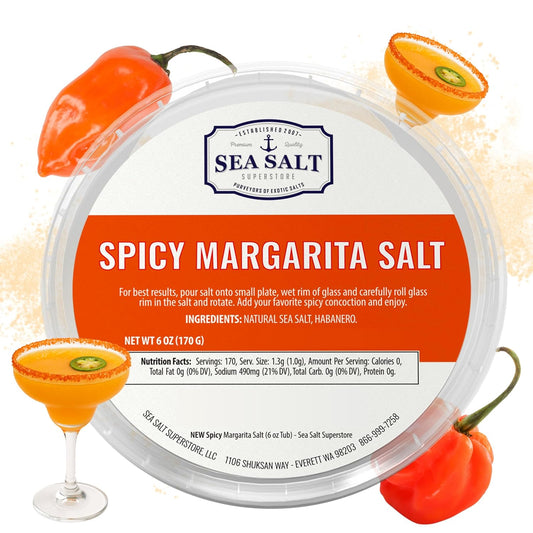 Spicy Margarita Sea Salt - 6 oz Tub