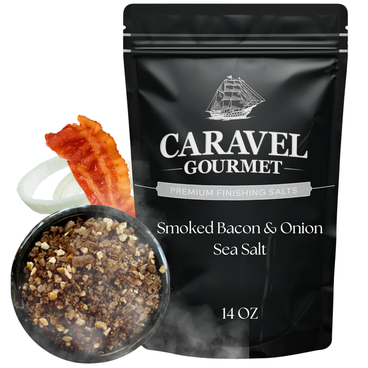 Smoked Bacon & Onion Sea Salt - 14 oz Pouch