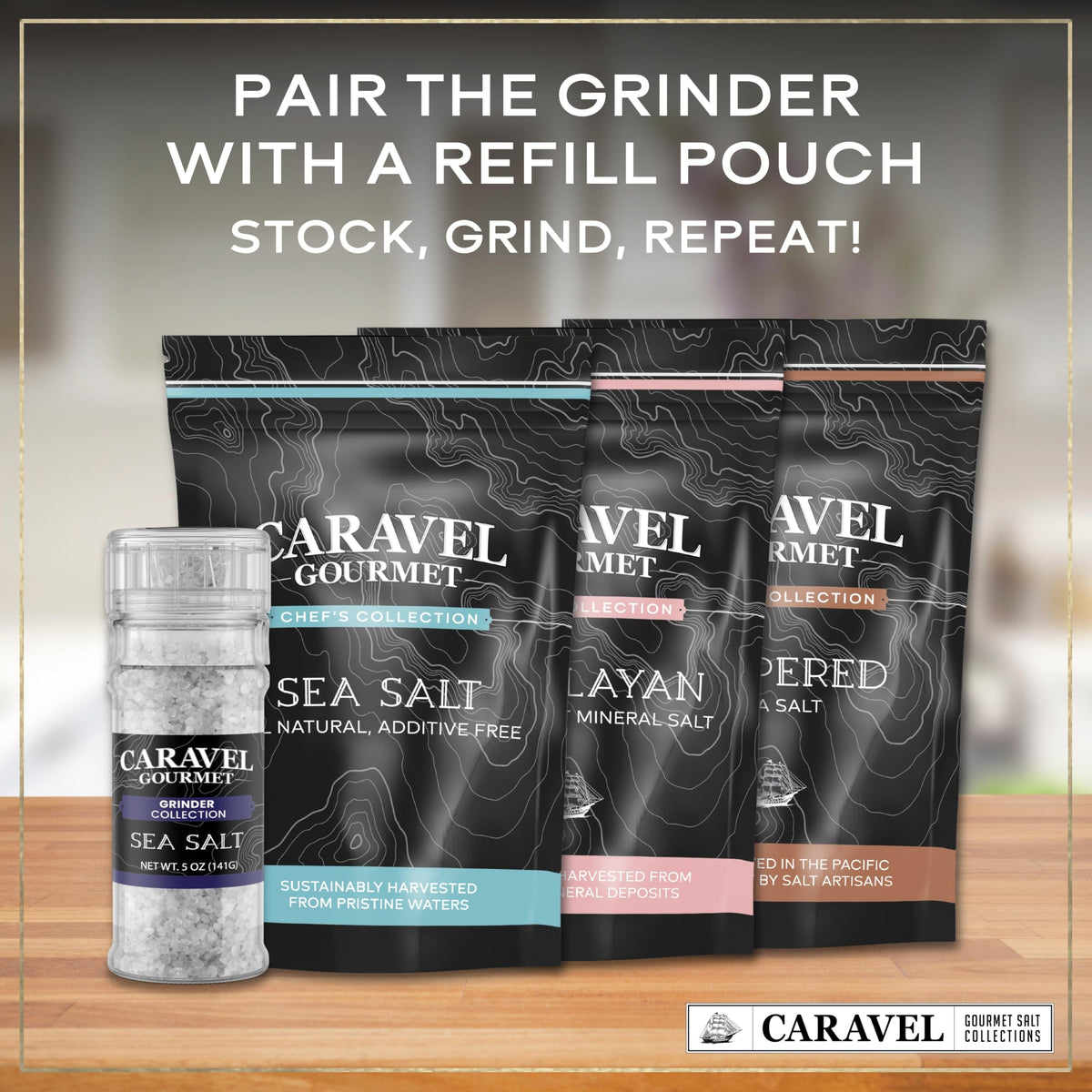 Coarse Sea Salt - 5 oz Grinder