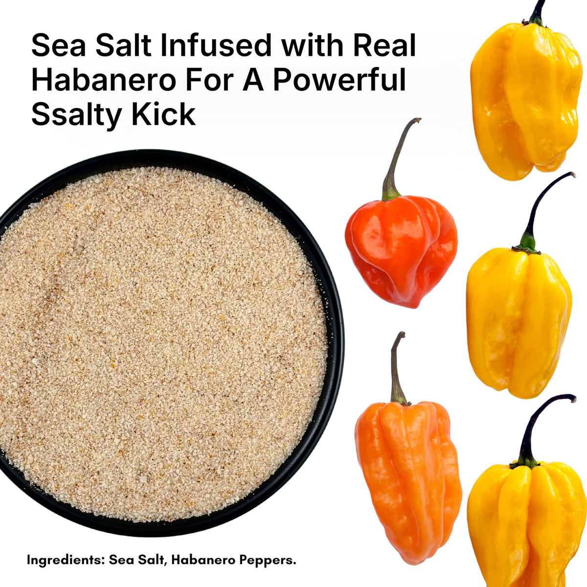Habanero Sea Salt - 4 oz Chef Jar