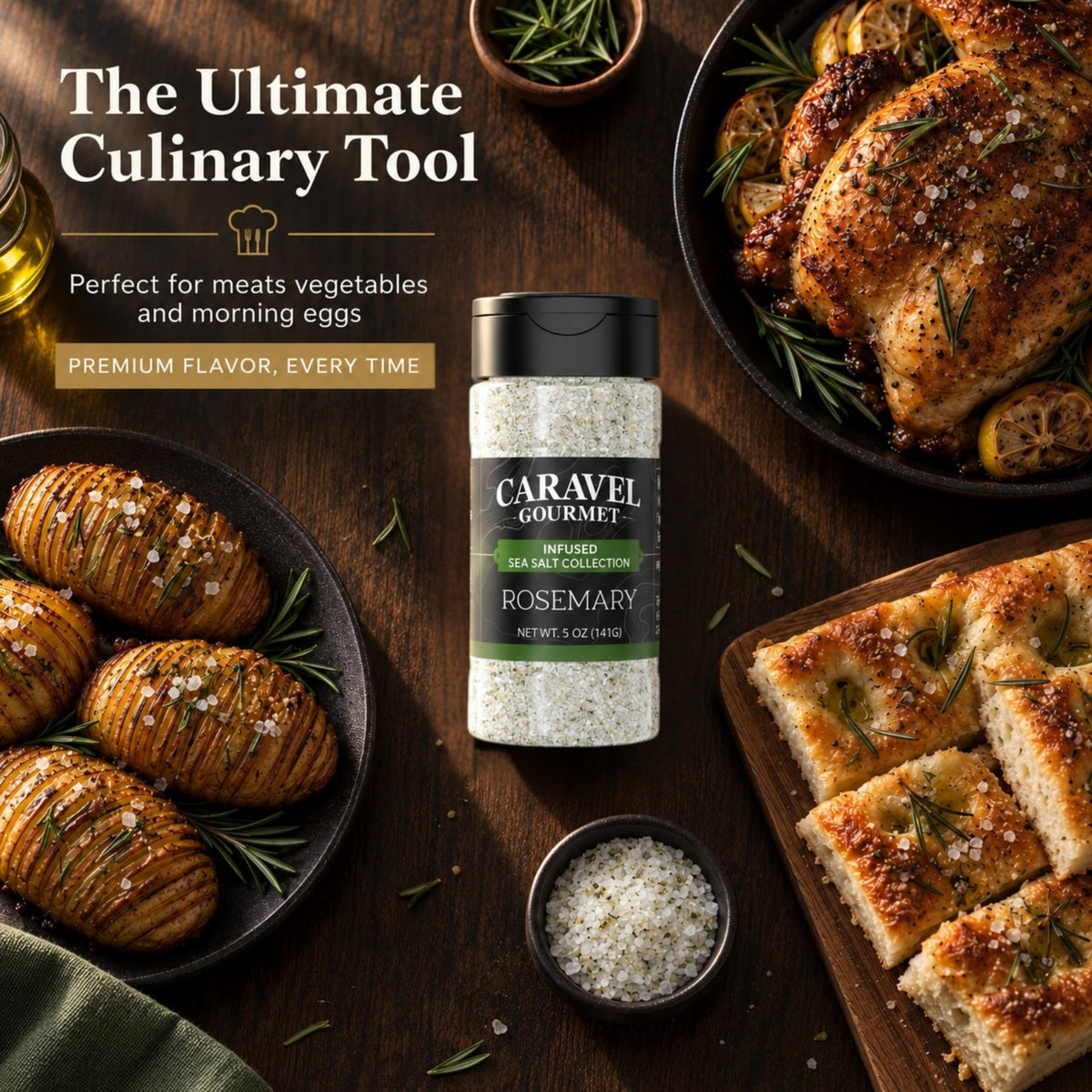 Rosemary Sea Salt - Shaker - Case Pack - 8 units, product detail image 4
