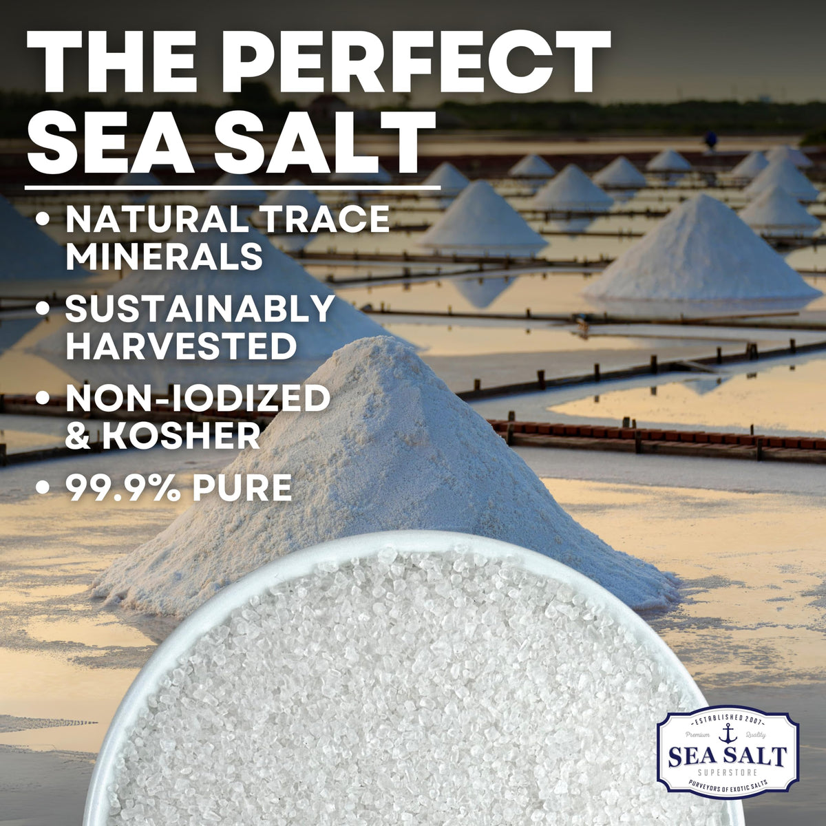 Coarse Grain Sea Salt 40 Pound Bag, product detail image 3