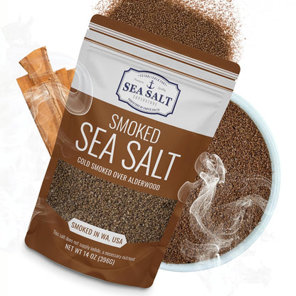 Smoked Sea Salt 14 oz Pouch, package front view