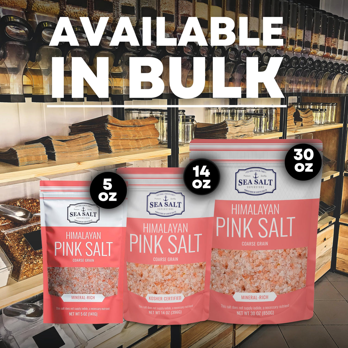 Pink Himalayan Salt, Coarse Grain Grinder Refill, 14 oz pouch - image 5