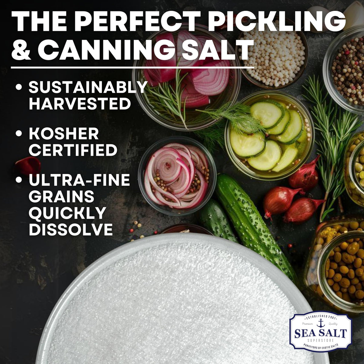 Pickling and Canning Sea Salt - 30 oz Pouch, product detail image 2