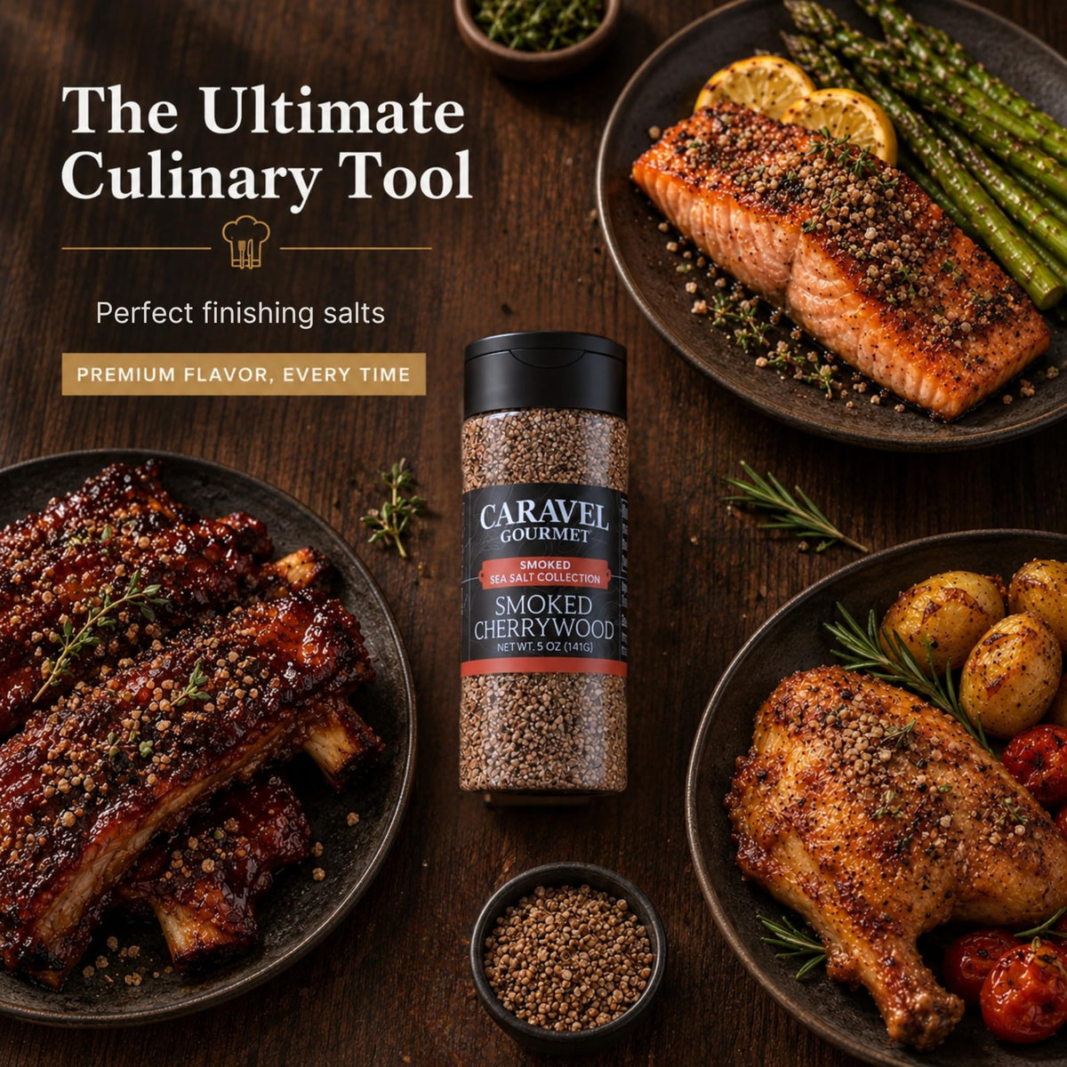 Smoked Cherrywood Sea Salt - Shaker - Case Pack - 8 units, product detail image 4