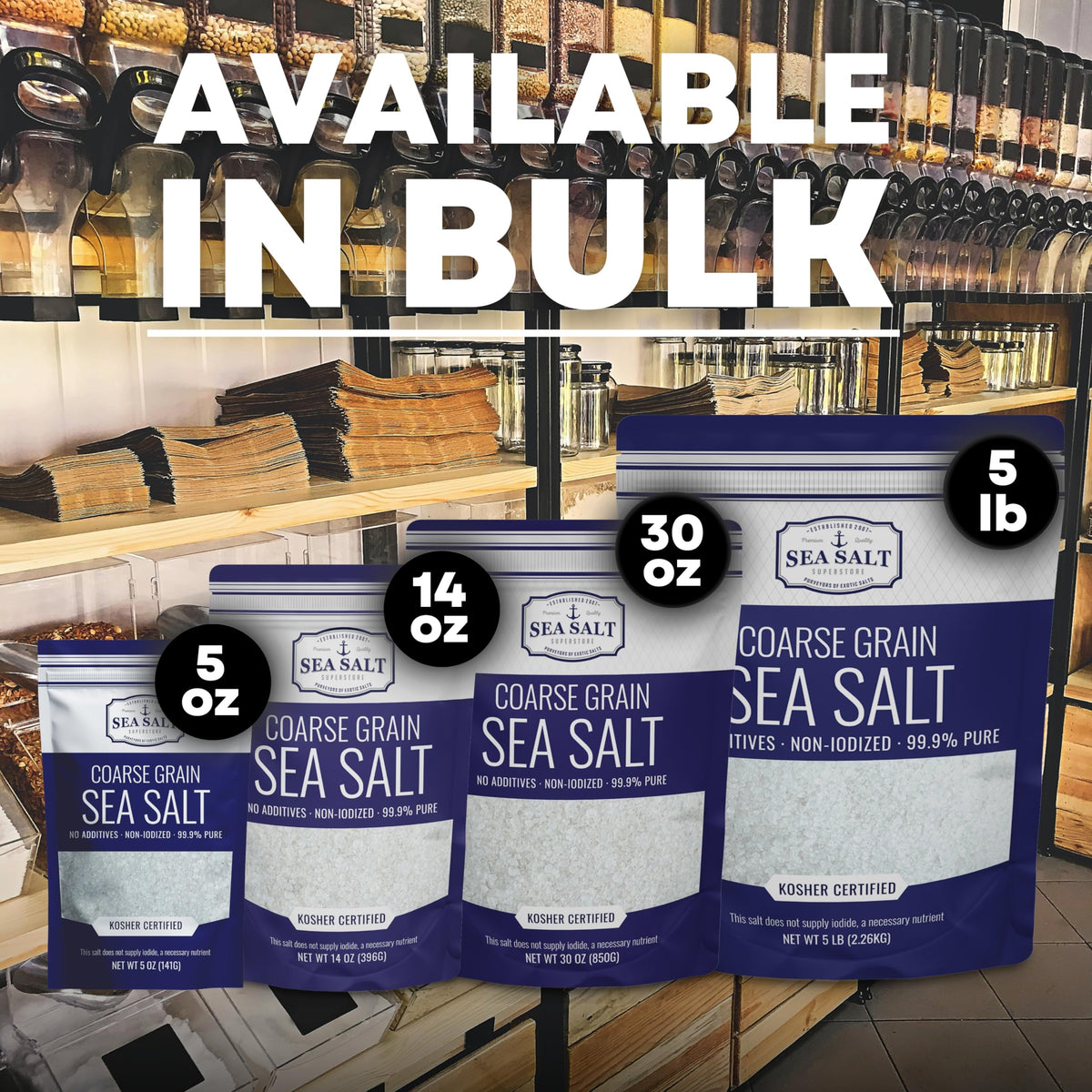 Sea Salt Coarse Grain - 30 oz Pouch, product detail image 5