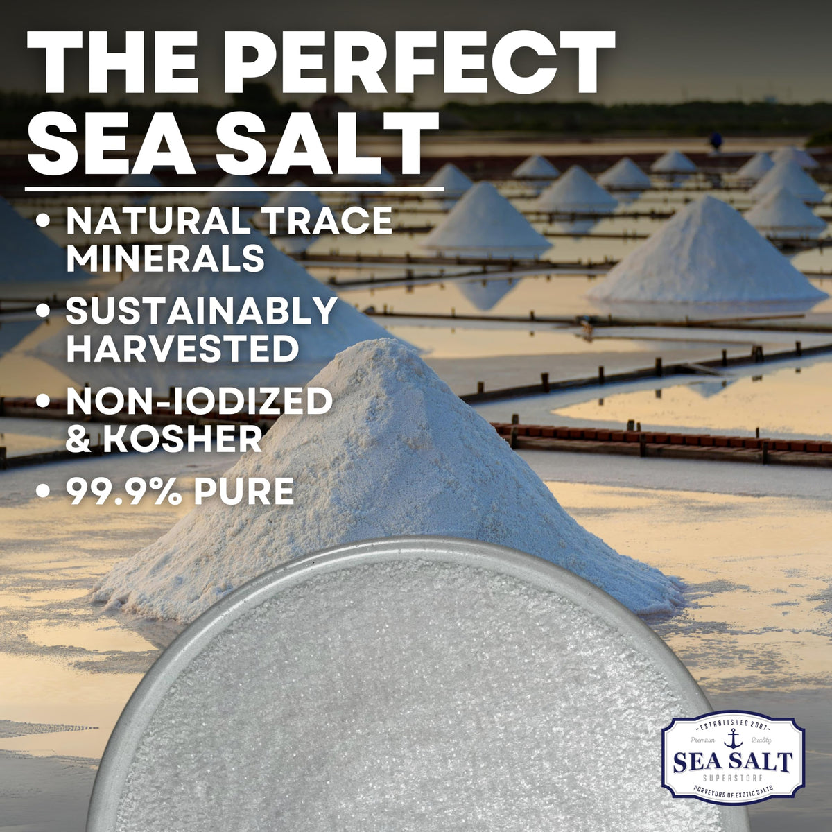 Fine Grain Sea Salt - 5 lb Bag, product detail image 2