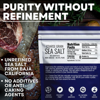 Coarse Grain Sea Salt - 5 oz Pouch, product detail image 4