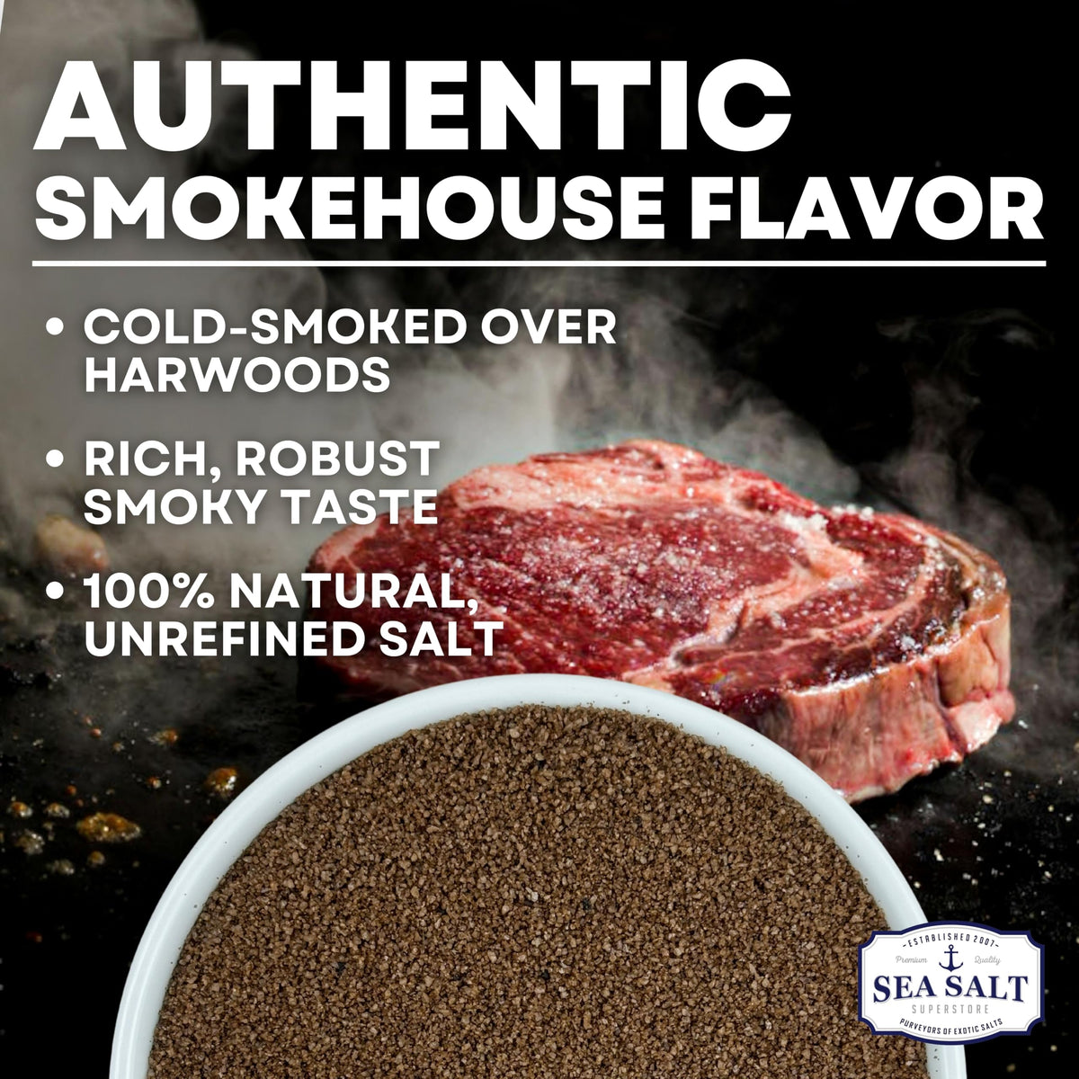 Smoked Sea Salt 14 oz Pouch, product detail image 2