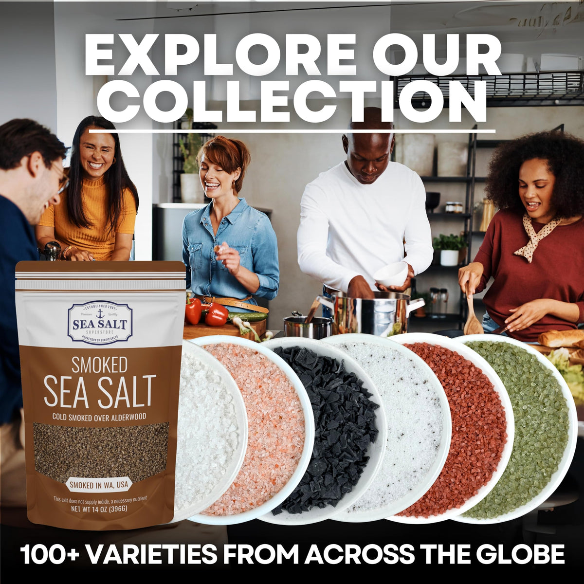 Smoked Sea Salt 14 oz Pouch, product detail image 6