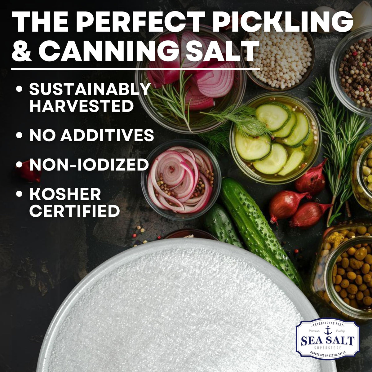 Pickling and Canning Sea Salt - 10 lb Pouch, product detail image 2