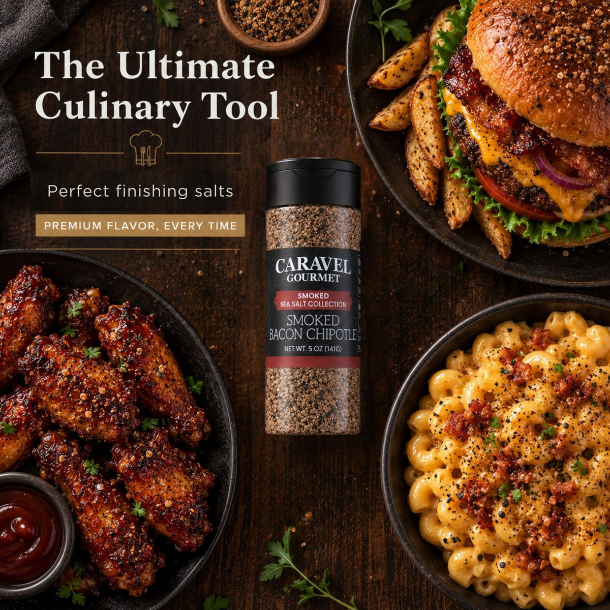 Smoked Bacon Chipotle Sea Salt - Shaker - Case Pack - 8 units, product detail image 4
