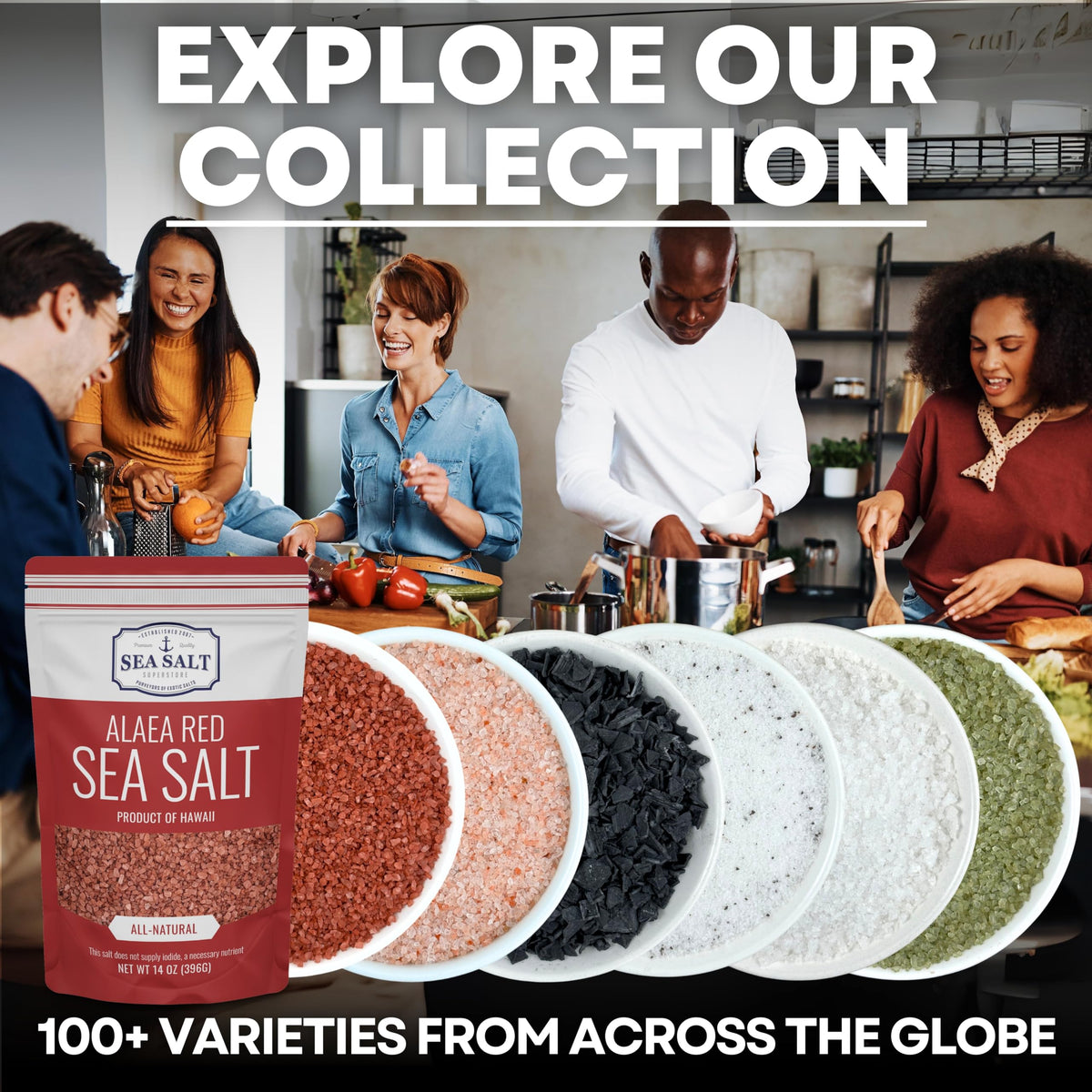 Black Lava Sea Salt - 30 oz Pouch, product detail image 6