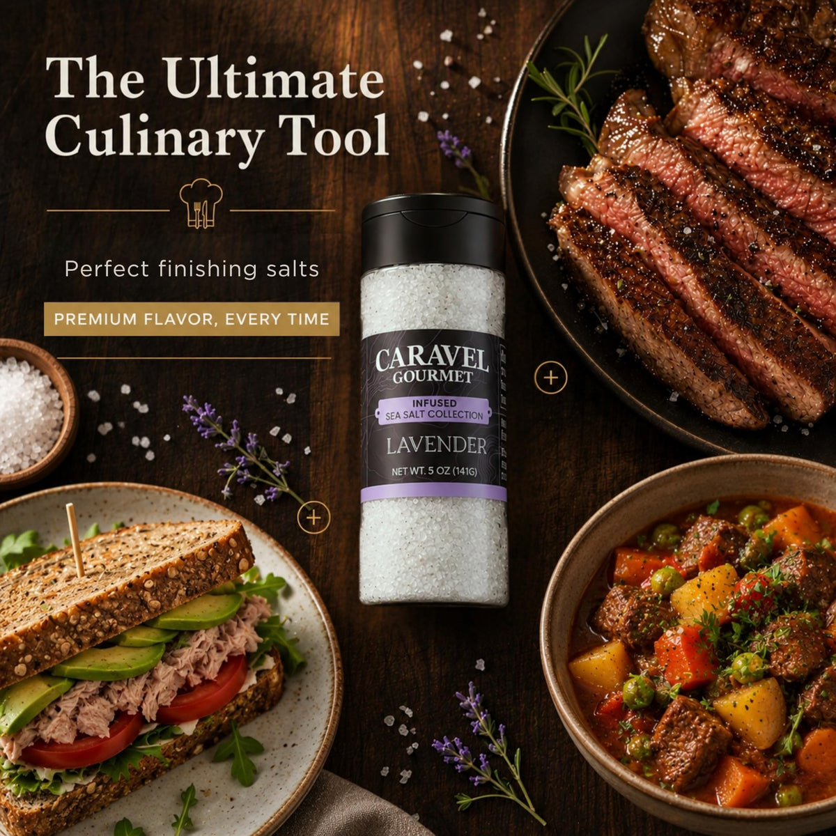 Lavender Sea Salt - Shaker - Case Pack - 8 units, product detail image 4