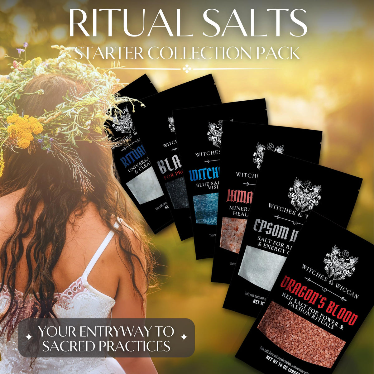 Blue Divination Ritual Salt - 5 oz Pouch
