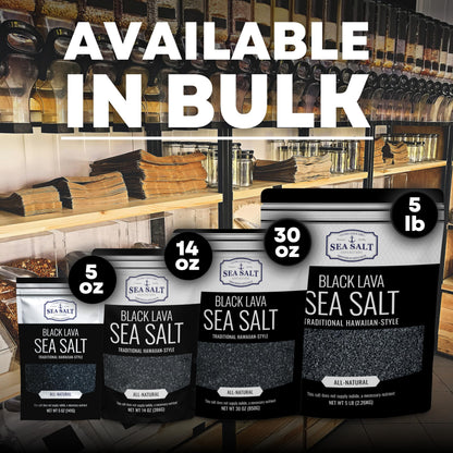 Black Lava Sea Salt - 30 oz Pouch, product detail image 5