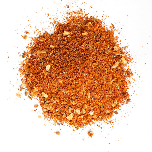 BARBACOA SEASONING SAUCE STARTER & MARINADE - 25 lb bag / box each displayed in a pile on a white background.