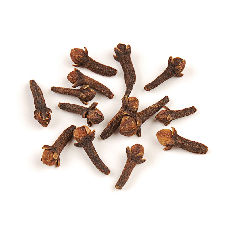 HAND PICKED CLOVES -  6.5 lb bag / box, aromatic whole cloves spread on a white background.