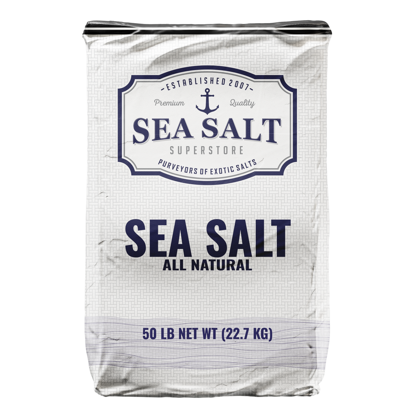 Kosher Fine Grain Sea Salt 5 lb Pouch - all-natural sea salt with premium quality packaging.