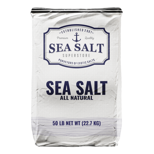 Kosher Fine Grain Sea Salt 5 lb Pouch - all-natural sea salt with premium quality packaging.