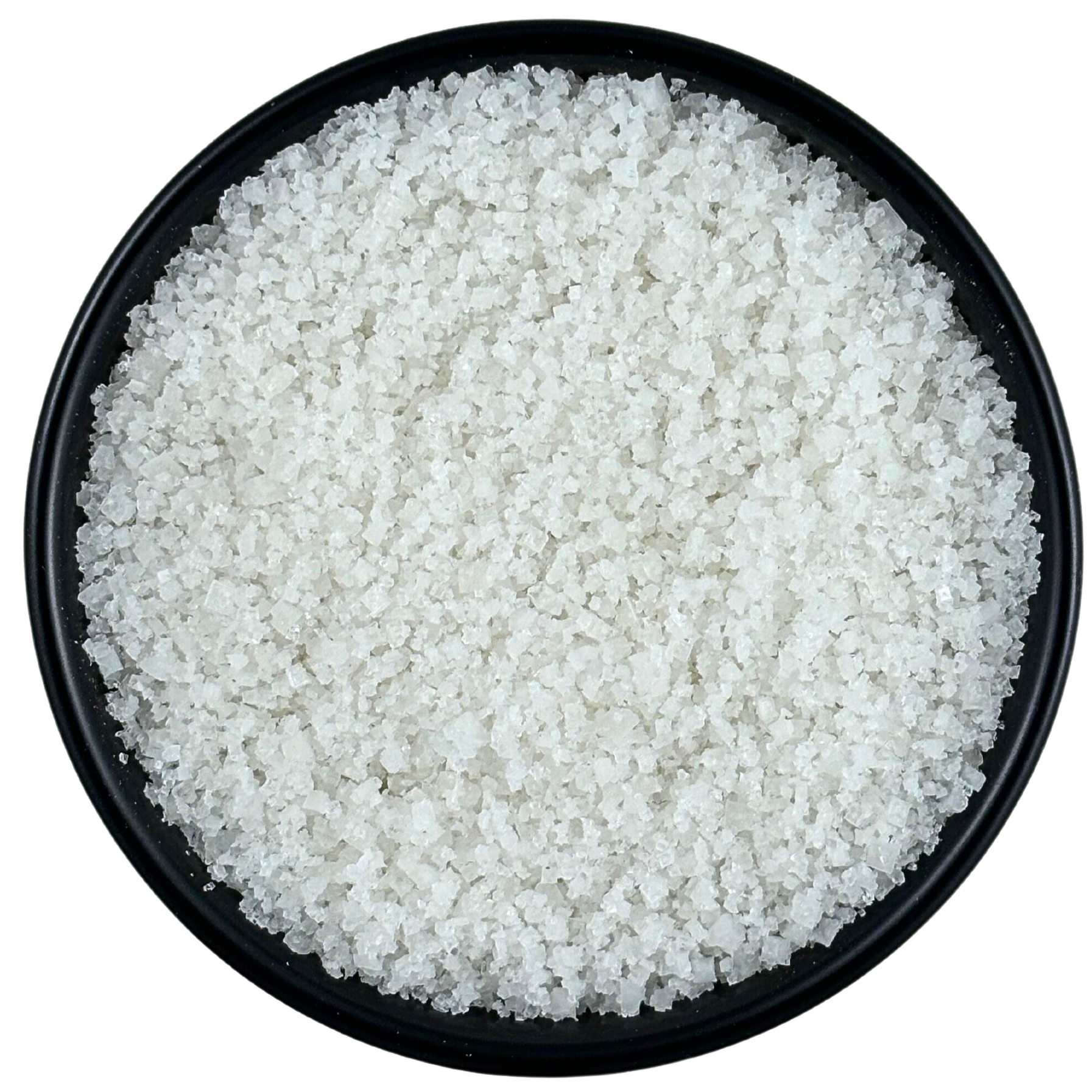 French Fleur De Sel Sea Salt - Chef Pinch Jar - Case Pack - 8 units in a black bowl.