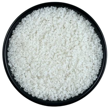 French Fleur De Sel Sea Salt - Chef Pinch Jar - Case Pack - 8 units in a black bowl.